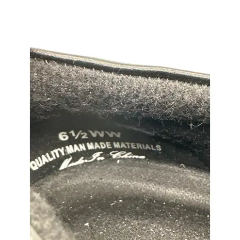 Easy Street Size 6.5 WW Side Zipper Business Casual Heeled Loafers Synthetic