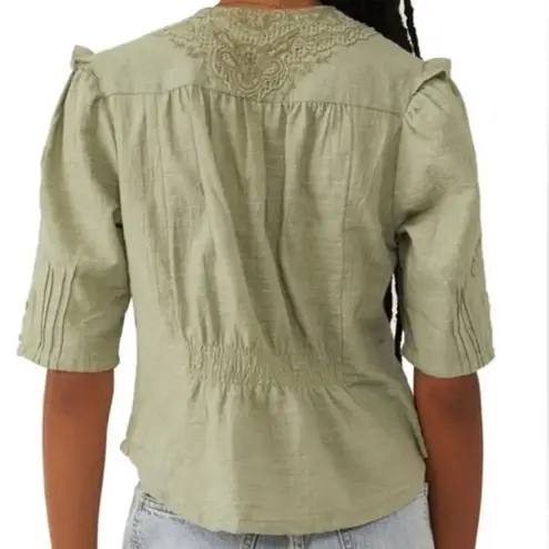 Free People New!  Laurie Embroidered Top