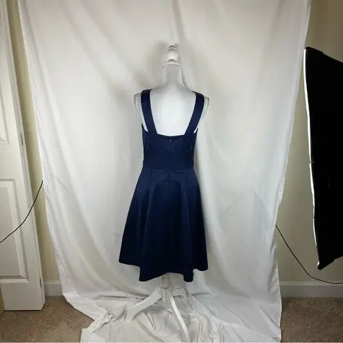 David's Bridal David’s Bridal Navy 100% Cotton Wedding Party Event Dress NWOT Size 6