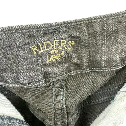 Riders By Lee  Vintage Antiqued Black Denim Midrise Bootcut Jeans Size 14