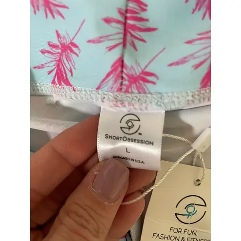Skort Obsession Golf Fitness Athletic Skirt Skort Pink Blue Size Large NEW