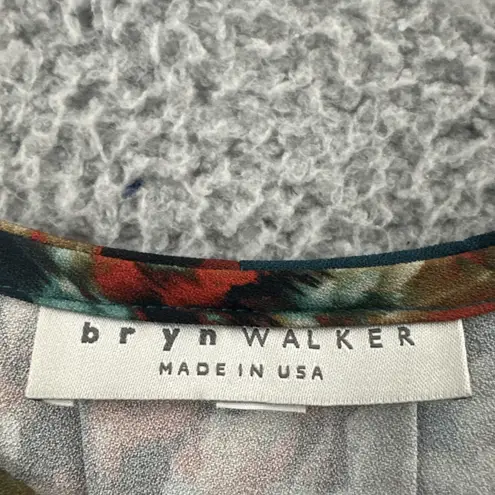 Bryn Walker Bryn Walker 3/4 Bell Flare Sleeve Top Floral Boho Artsy High Low Women's Large