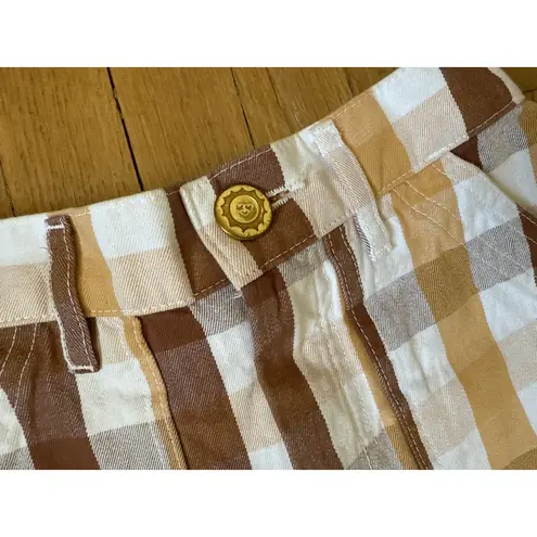 Big Bud Press Work Shorts in Brown & Tan Check Size XXS