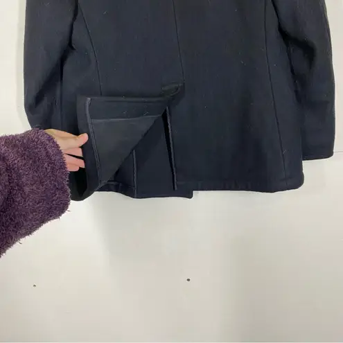 Sterlingwear Anchor Collection Military Navy Wool Blend Peacoat Size 12 SHORT Black