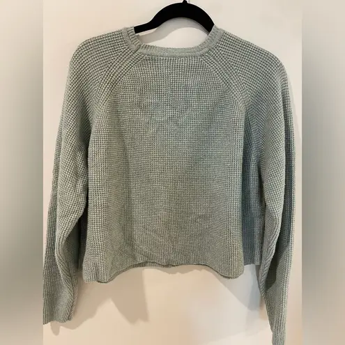 Double Zero Lane 201 Boutique-Trendy Thermal Sweater In Iceberg Green-Size Medium