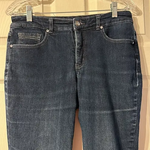 Christopher & Banks Signature Slimming Embellished Dark Wash Jeans 8