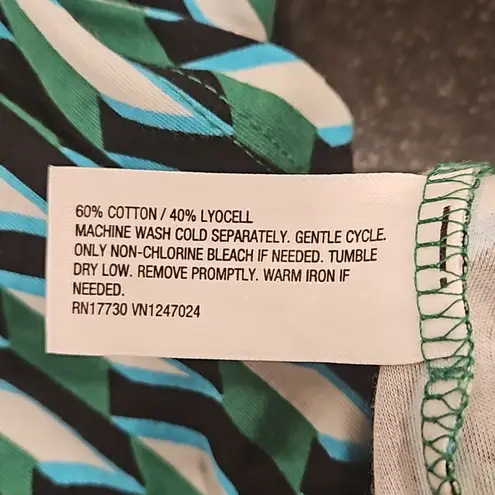 Diane Von Furstenberg 💕DVF x TARGET💕 Long Sleeve Midi Arrow Geo Green Wrap Dress XL