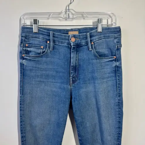 Mother The Looker Crop Jean Women 28 Blue Hey Sun Minimal Skinny Straight Casual