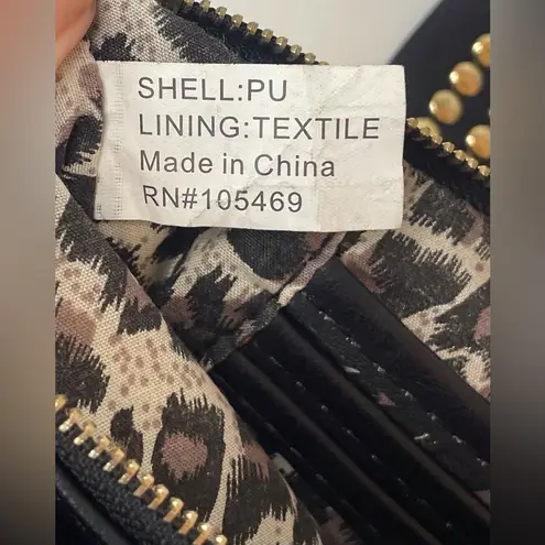 Olivia Miller Olivia Miller Black Soft Wallet Wristlet 3 Studded Colors