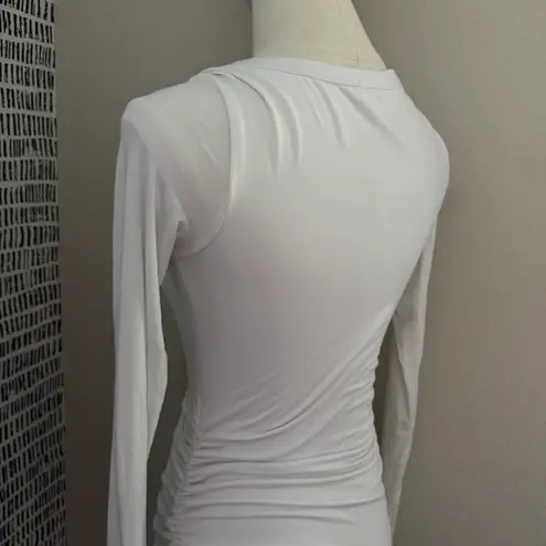 The Line By K Ruched White Mini Dress