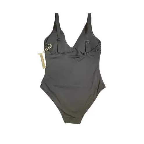 Everlane  Black One Piece V Neck Swimsuit New XXL