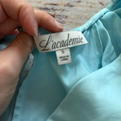 L'Academie Ilana Mini Dress in Baby Blue