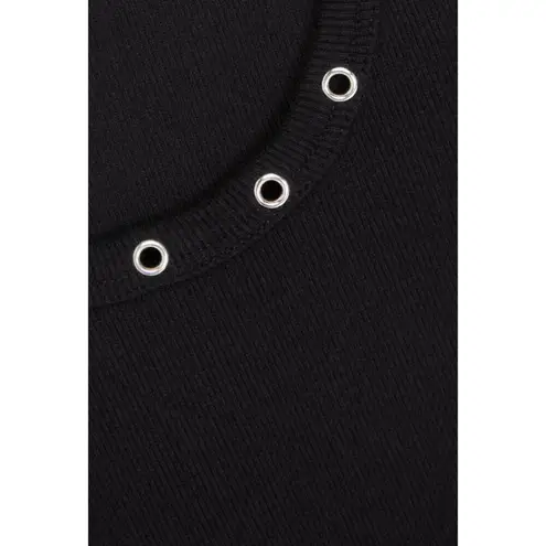 RE/DONE Eyelet-embellished stretch-cotton jersey mini dress