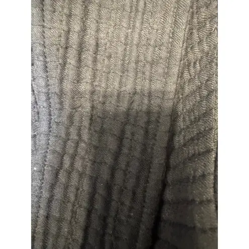 Heart Art Textured Wool Hooded Coat — Issey Miyake Line Aesthetic Size M Black Size M