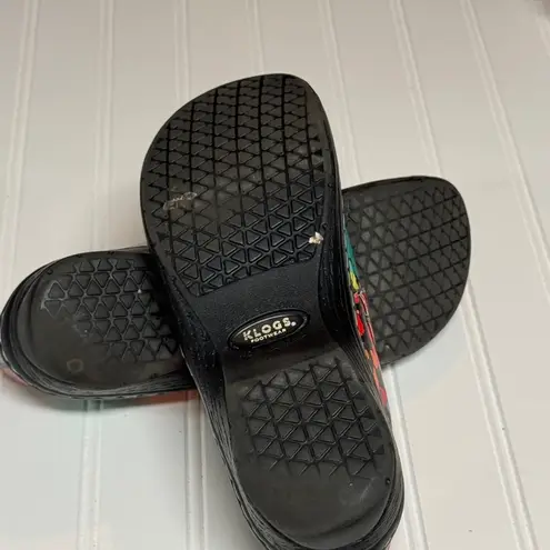 Klogs Mission Womens Clog Shoes Splatter Patent Red Size 7.5