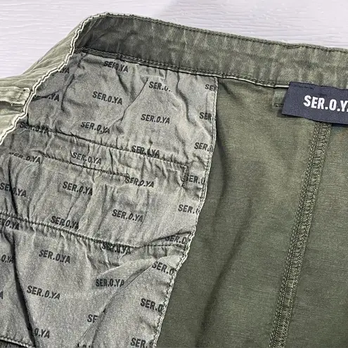 NEW SER.O.YA Finn Cargo Skirt Vintage Army Green Plus Size approx 3X Mini Skirt