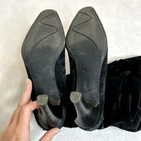 White Mountain Black Heeled Boots