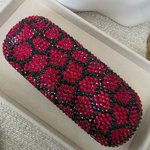 Boutique Red and Black Beaded Eyeglass Hard Case