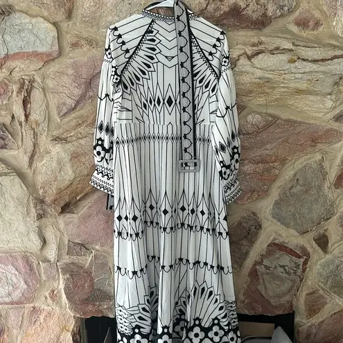 Commense Boheme Stand Collar Split Dress size xs Black