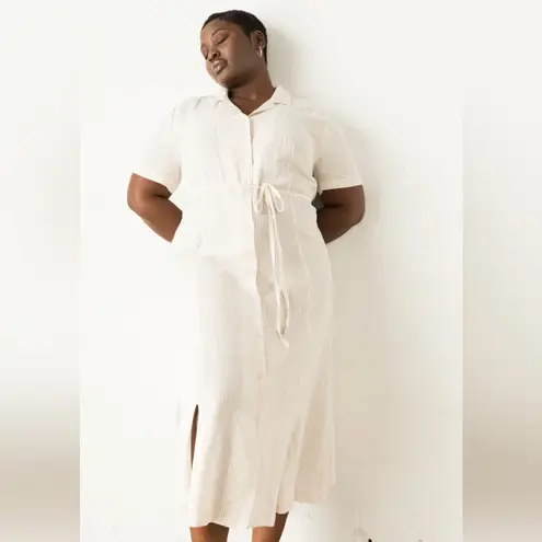 ⭐️ ABLE ⭐️ Monet Stripe Button Down Dress White Size M