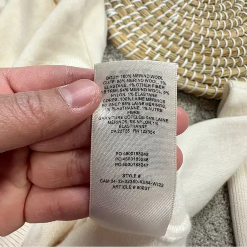 Wilfred Aritzia Merino Wool Cyprie Sweater Mockneck Longsleeve Light Birch XXS