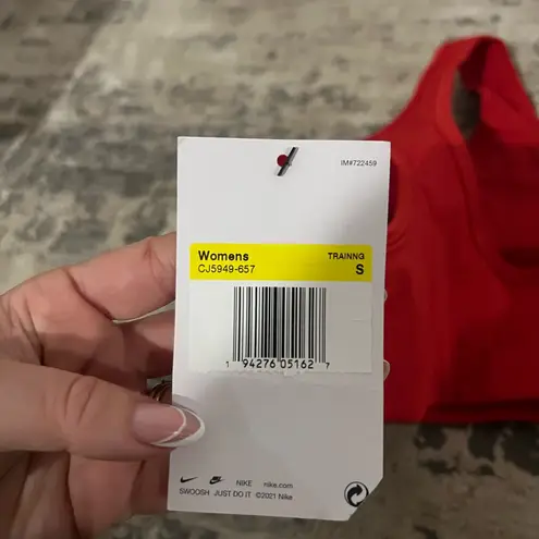 Nike NWT  Red Medium Support Non Padded Swoosh 2.0 Sports Bra Size Small