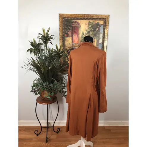 Soft Surroundings Santa Rosa Tencel Hi-low Jacket Burnt Orange Lagenlook Boho