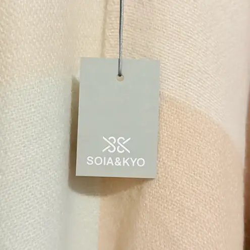 SOIA & KYO NEW Pink Ombre Luxe Fringed Wrap Poncho Cape Shawl One Size Travel