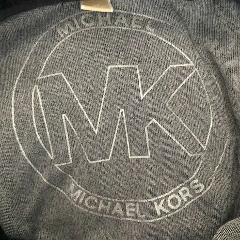 Michael Kors Black Velour Zip Up Sweatshirt Women’s Size M Medium Hoodie Jacket Black