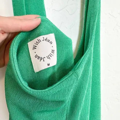 With Jean With Jéan | Lena Halter Bodycon Mini Dress in Juicy Green Size Medium