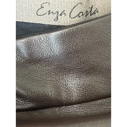 Enza Costa Soft Faux Leather Trouser Skirt in Espresso 2 Medium Womens Vegan Brown