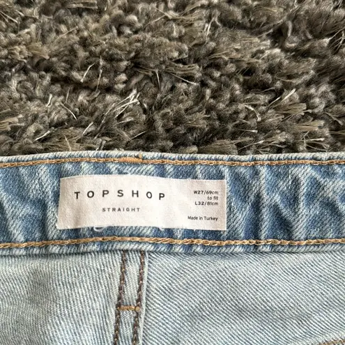 Top shop blue jeans with no rips