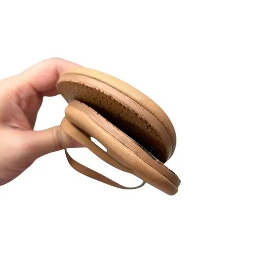 Tkees Sarit Sandal Pout Tan Leather Slip On Strap Brown Beach Flats Nice Size 6