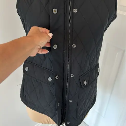 J. McLaughlin  Black Quilted Full Zip Vest