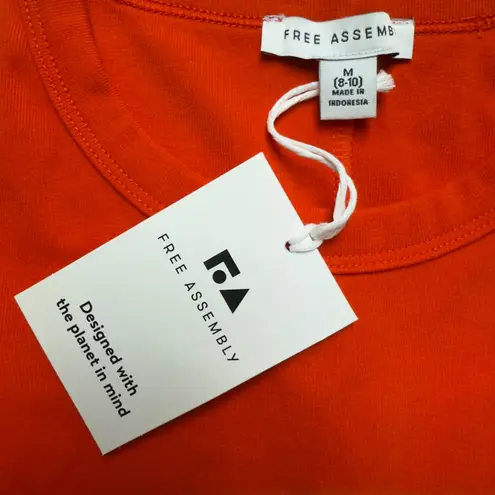 Midi Eyelet Dress NWT Orange Size M