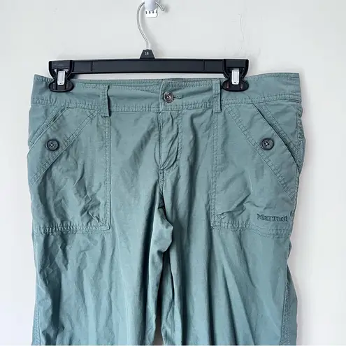 Marmot  Ginny Hiking Pants Womens Green Roll Up UPF30 Stretch Lightweight Sz 12