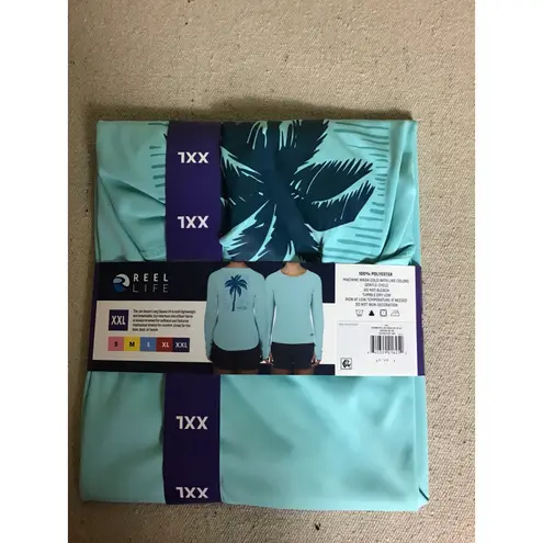 Women long/SL UV Swim Shirt XL Reel Life 1 Pack Jax Beach Aruba Blue Swimwear Size XXL