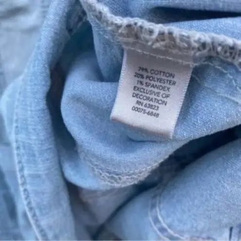 Christopher & Banks Y2K Denim Jean Jacket Embroidered Stonewashed Vintage