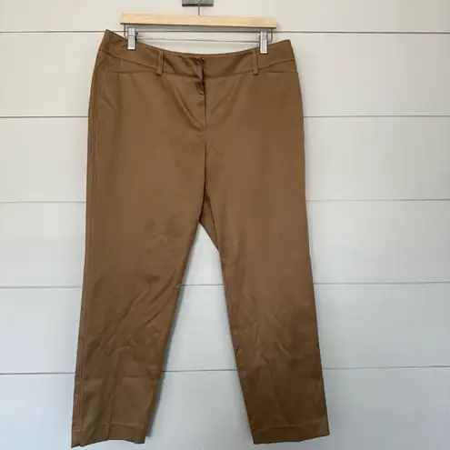 Zac & Rachel Women’s 12P Tan Khaki Chino Pants Office Core Career Work