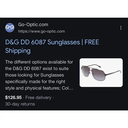 Dolce & Gabbana D&G DD 6087 Sunglasses Used Women's Luxury Shades