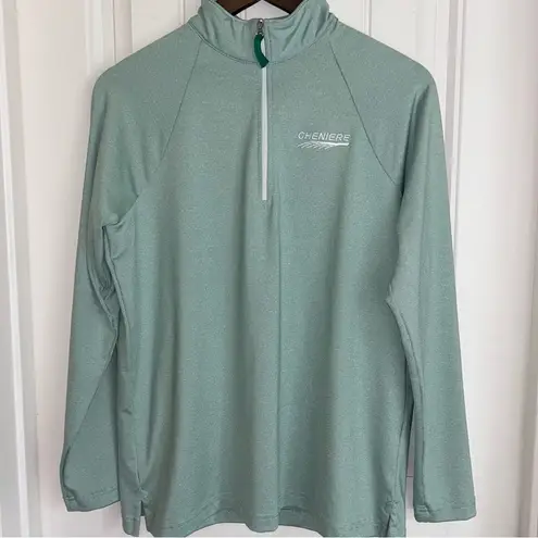 Devon & Jones moisture wicking quarter zip performance pull over women L Green Size L