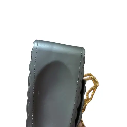 Silver and Gold Quilted Shoulder Bag with Chain Strap