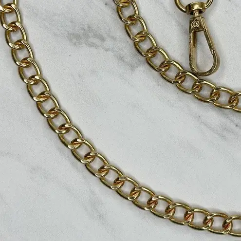 Gold Tone Chain Link Crossbody Purse Handbag Replacement Strap 50" ✨