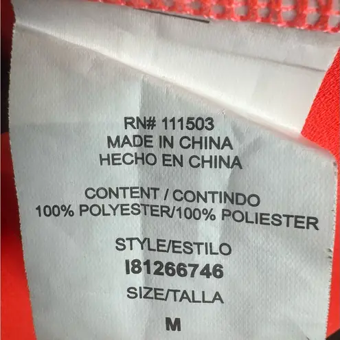 Lily White bright neon orange vneck top size medium