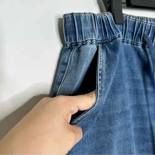 Universal Standard ComfortDenim Drawstring Jean Trouser in Tidal Indigo Blue