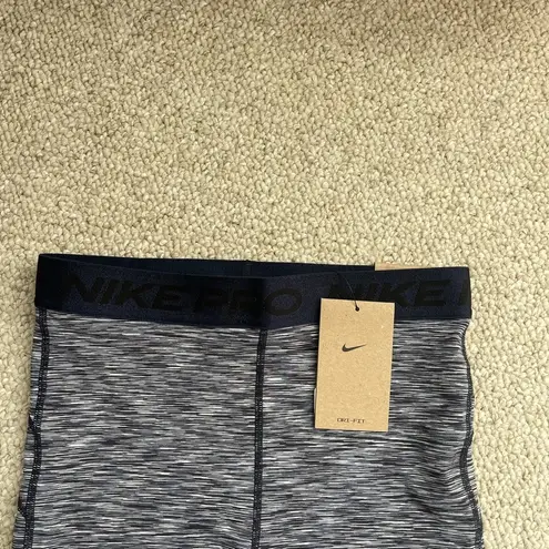 Nike  Dri-Fit Pro Women’s 3” Navy Blue Athletic Spacedye Spandex Sz S NWT