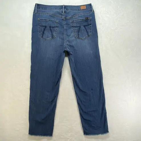 Seven 7 Jeans Womens 10 Tower Straight Crop Blue Jeans Dark Wash