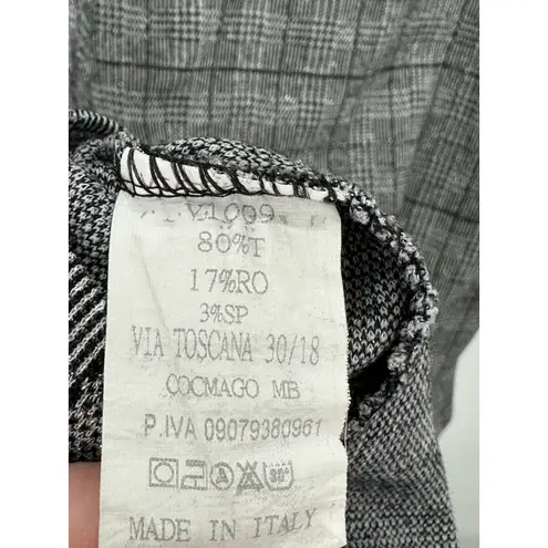 Victoria R Top Women SIZE M Black Plaid Short Sleeve Keyhole Tie Back Clueless Size M