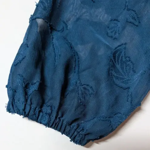 BCX Dark Fairy Floral Dress Junior XXS Tiered Ruffle Faux Wrap Textured