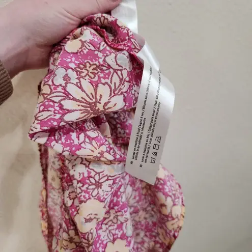 Band Of The Free Floral Built In Bra Sweetheart Fit & Flare Dress Pink Sz Small